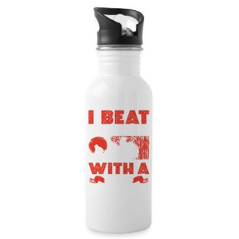  Kenjutsu Ninja Sinobi Swordsman Samurai Martial - Water bottle with straw - white - Right