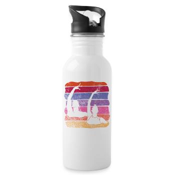Artistic Swim Team Synchronschwimmen - Trinkflasche mit integriertem Trinkhalm - Weiß - Rechts