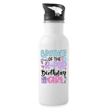 Frère de la fille d’anniversaire de K Pop - Gourde avec paille intégrée - blanc - Droite