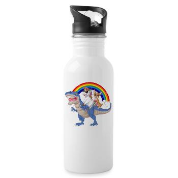 Chemise de dinosaure licorne chihuahua - Gourde avec paille intégrée - blanc - Droite