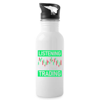 Sorry i wasn't listening Aktienmarkt Börse Trader - Trinkflasche mit integriertem Trinkhalm - Weiß - Rechts
