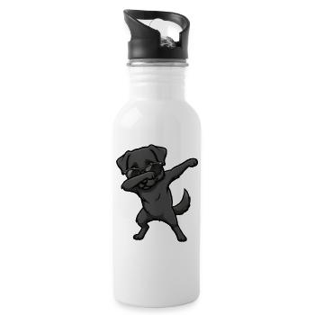 Dabping du Labrador Retriever - Gourde avec paille intégrée - blanc - Droite