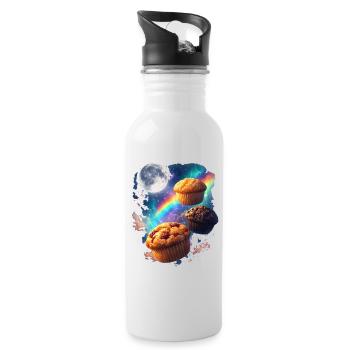 Space Muffins délice cosmique - Gourde avec paille intégrée - blanc - Droite
