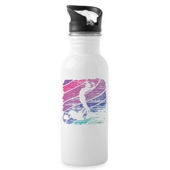 Artistic Swim Team Synchronschwimmen - Trinkflasche mit integriertem Trinkhalm - Weiß - Rechts