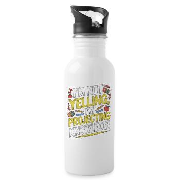 Elementary Teacher I'm Not Yelling Teaching Career - Trinkflasche mit integriertem Trinkhalm - Weiß - Rechts