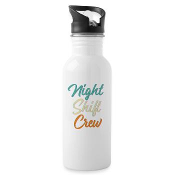 Night shift - Water bottle with straw - white - Right
