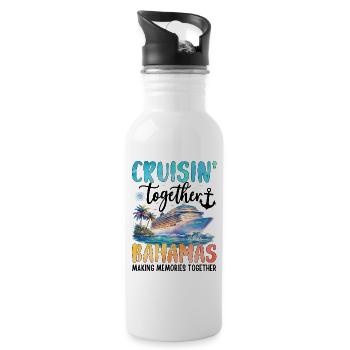 Croisière ensemble aux Bahamas - Gourde avec paille intégrée - blanc - Droite