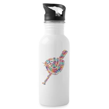 Ball and Bat Glove Multicolor - Water bottle with straw - white - Right