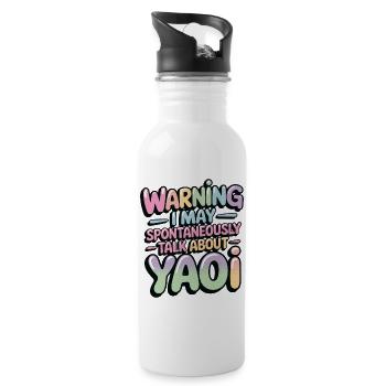 Spontaneous Yaoi Conversation - Water bottle with straw - white - Right