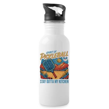 Pickleball Spirit Of Pickleball Stay Outta My - Gourde avec paille intégrée - blanc - Droite
