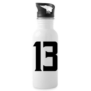 13 - Water bottle with straw - white - Right