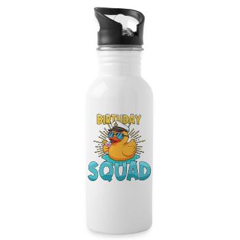 Duck Captain Geburtstagsstaffel Strand-Sommerkreuzfahrt - Trinkflasche mit integriertem Trinkhalm - Weiß - Rechts