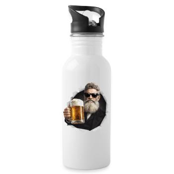 John Brown Come Out T-Shirt Beer - Gourde avec paille intégrée - blanc - Droite