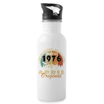 Année du jubilé avril 1976 - Gourde avec paille intégrée - blanc - Droite