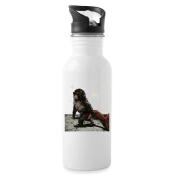 Baby Monkey Punch - Water bottle with straw - white - Right