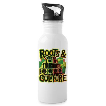 Roots Reggae Dub - Gourde avec paille intégrée - blanc - Droite