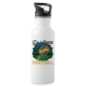 Pickleball Dink Queen Spieler Pickle Ball Love - Trinkflasche mit integriertem Trinkhalm - Weiß - Rechts