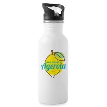 Agerola Costa d'Amalfi Lemon Italy Amalfi Coast - Water bottle with straw - white - Right
