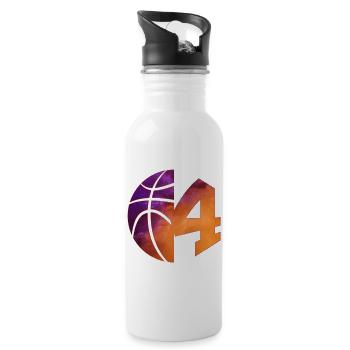 NUMÉRO 4 BASKETBALL 4E ANNIVERSAIRE - Gourde avec paille intégrée - blanc - Droite