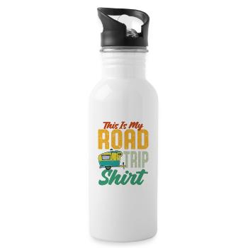 Camping Scouts Mountain Hiking Road Trip Campers - Water bottle with straw - white - Right