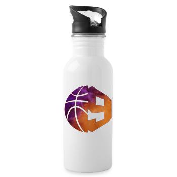 NUMÉRO 9 BASKETBALL 9E ANNIVERSAIRE - Gourde avec paille intégrée - blanc - Droite