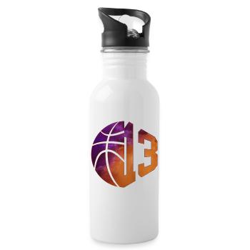 NUMÉRO 13 BASKETBALL 13E ANNIVERSAIRE - Gourde avec paille intégrée - blanc - Droite