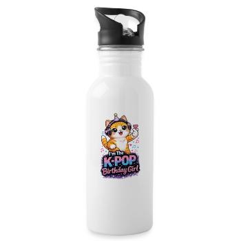 I'm The K Pop Birthday Girl - Water bottle with straw - white - Right