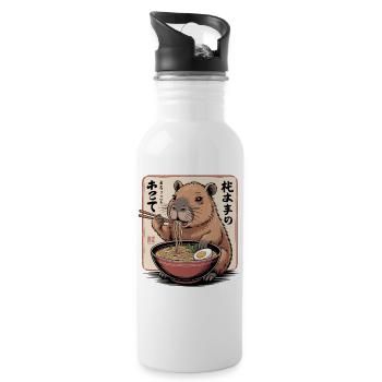 Beaver Ramen Feast - Water bottle with straw - white - Right