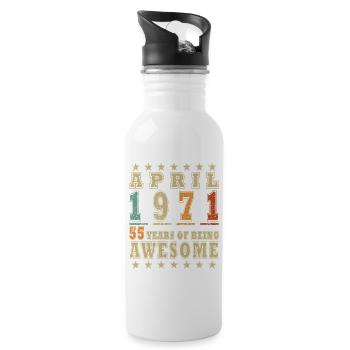 Jubilee year April 1971 - Water bottle with straw - white - Right
