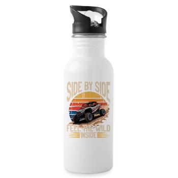UTV Off Road 4 Wheeler Side by side - Water bottle with straw - white - Right