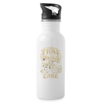 Thailand Thai Pride Too Thai To Care - Water bottle with straw - white - Right