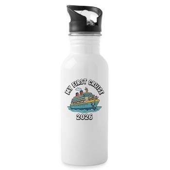 My first cruise in 2026 - Water bottle with straw - white - Right