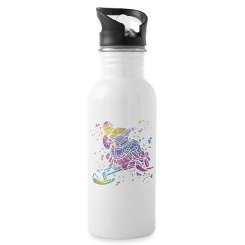 Snowmobile, Snowmobile, Snowmobile - Water bottle with straw - white - Right