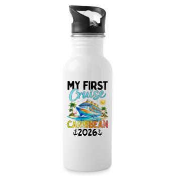 My First Cruise Caribbean 2026 - Water bottle with straw - white - Right