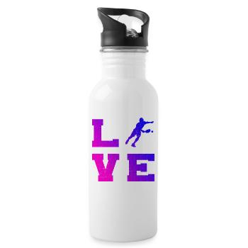 Pickleball Trainer Gift Idea for Birthday - Water bottle with straw - white - Right