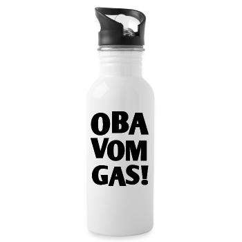 bayerischer spruch  - Trinkflasche mit integriertem Trinkhalm - Weiß - Rechts