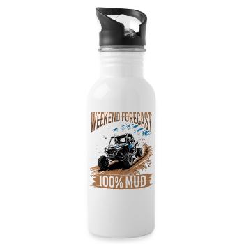 UTV Off Road 4 Wheeler Side by side - Water bottle with straw - white - Right