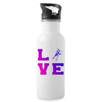 Pickleball Coach Idea for Pickleball Player Fans - Water bottle with straw - white - Right