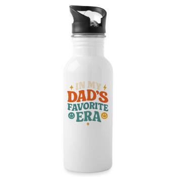 In My Dad's Favorite Era Daughter Families Humor - Water bottle with straw - white - Right