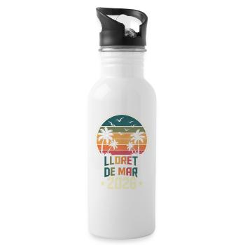 Lloret de Mar 2026 - Gourde avec paille intégrée - blanc - Droite