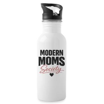 Modern Moms Society stilvolles Mama Statement - Trinkflasche mit integriertem Trinkhalm - Weiß - Rechts