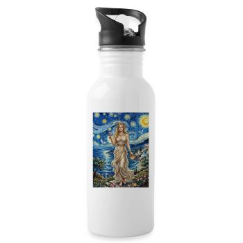 Aphrodite Starry Night - Water bottle with straw - white - Right