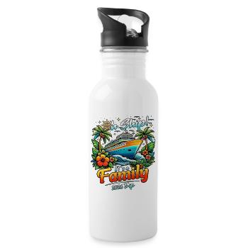 Family Trip 2026 Cruise Cruising - Water bottle with straw - white - Right
