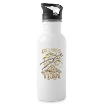 Bonsai Tree One More Trim - Water bottle with straw - white - Right