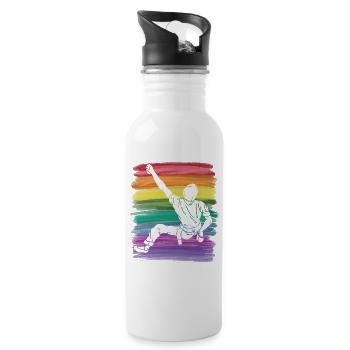 Boulderer Boulder Bouldering - Water bottle with straw - white - Right