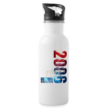 Cadeau du 20e anniversaire Mari Original mai 2006 - Gourde avec paille intégrée - blanc - Droite