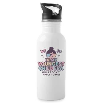 Dans l’humour de l’ère de My Younger Child et de la famille des filles - Gourde avec paille intégrée - blanc - Droite