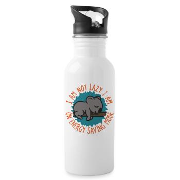 I’m Not Lazy Koala Energy Saving Mode - Water bottle with straw - white - Right