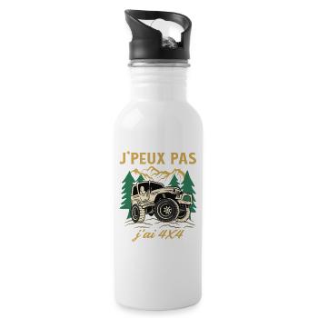 J’Peux Pas J’ai 4x4 Humour Off Road Tout Terrain - Gourde avec paille intégrée - blanc - Droite