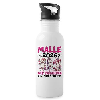 Malle 2026 We escalate until the end unicorn - Water bottle with straw - white - Right